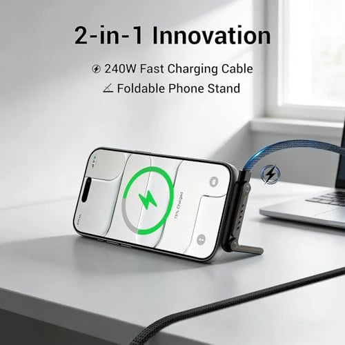 Premium  2-in-1 Cable & Phone Stand