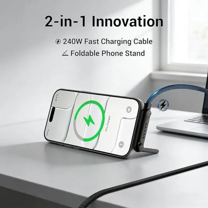 Premium  2-in-1 Cable & Phone Stand